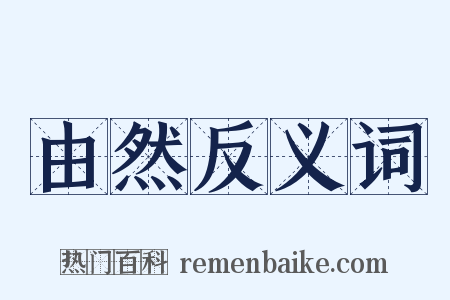 由然反义词是什么意思的图片